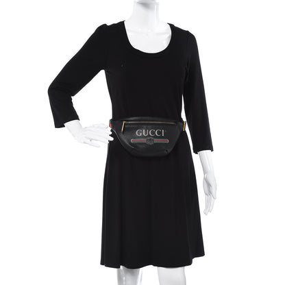 Gucci Grained Calfskin Small Logo Belt Bag Black 2 of 7