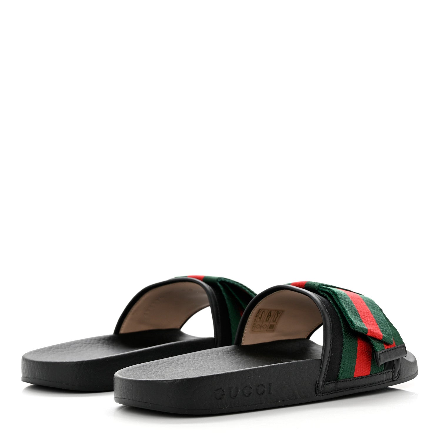 Gucci Satin Web Bow Slide Sandals 37 Black 4 of 8