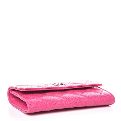Chanel Caviar Quilted Flap Card Holder Pink 4 of 8