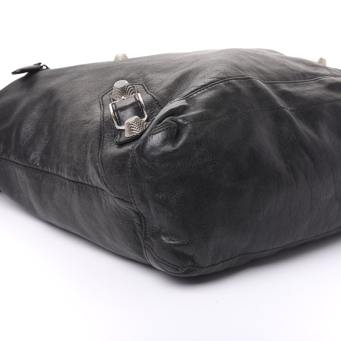 Agneau Giant 21 Silver Hardware Day Hobo Black