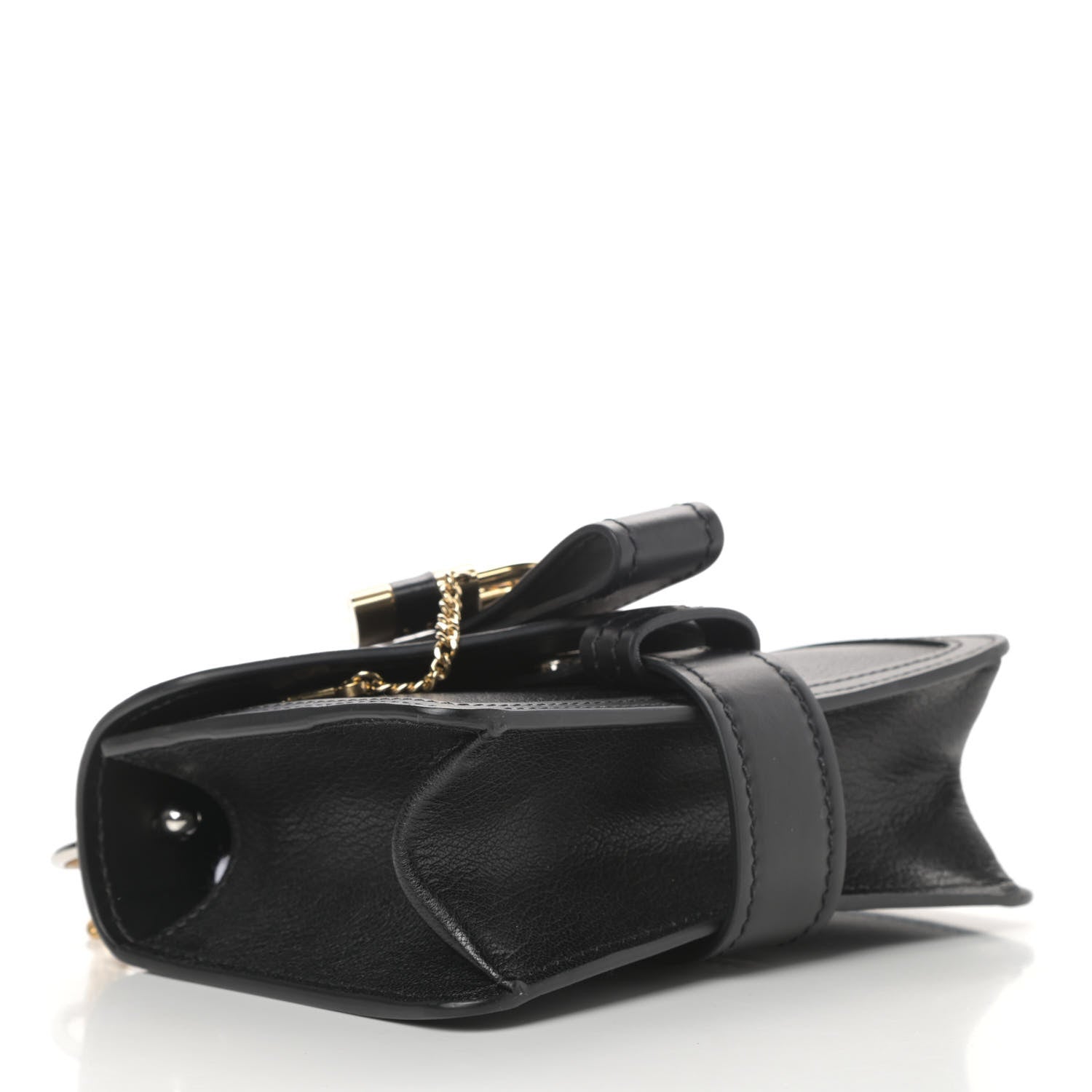 Chloe Shiny Goatskin Calfskin Mini Aby Chain Shoulder Bag Black 4 of 12