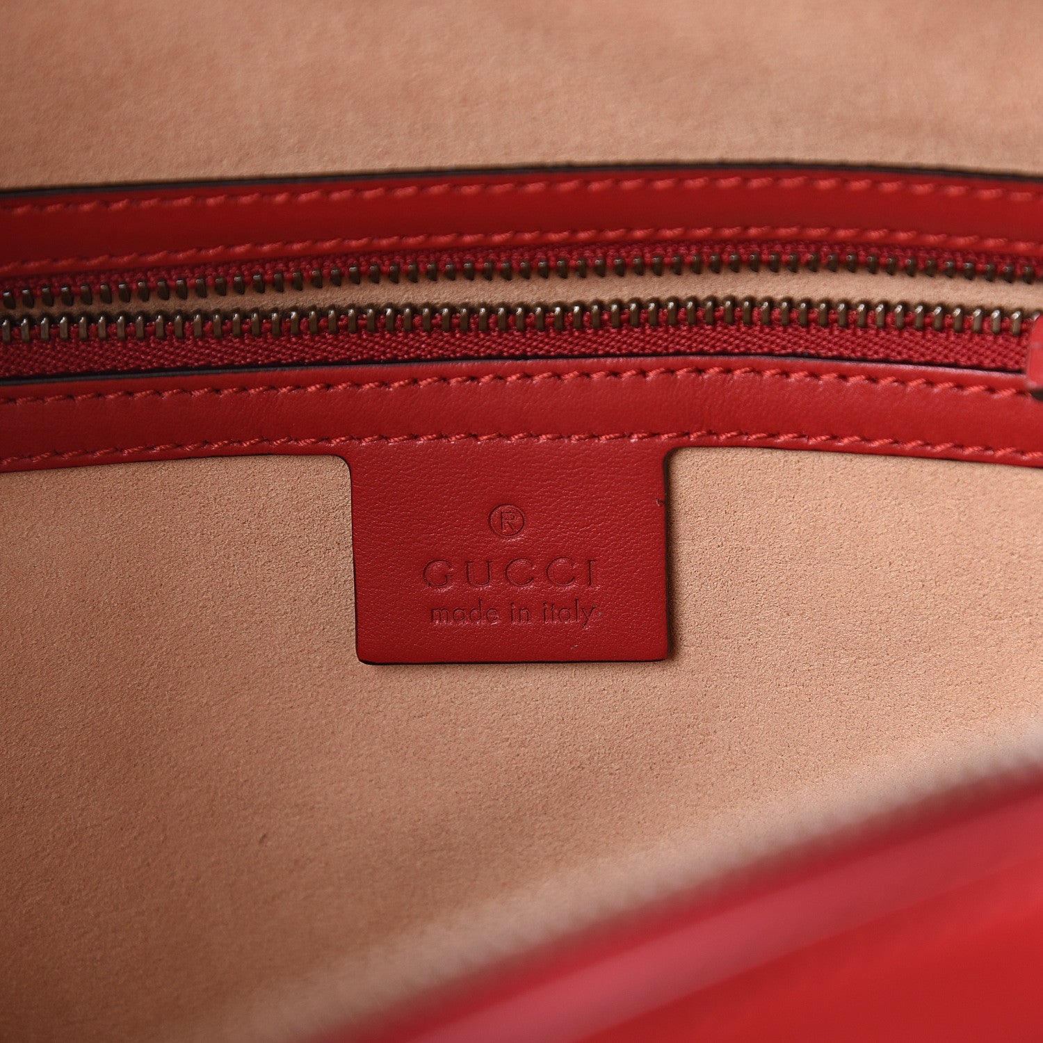 Gucci Calfskin Matelasse Sylvie Web Small GG Marmont Top Handle Shoulder Bag Hibiscus Red 5 of 8