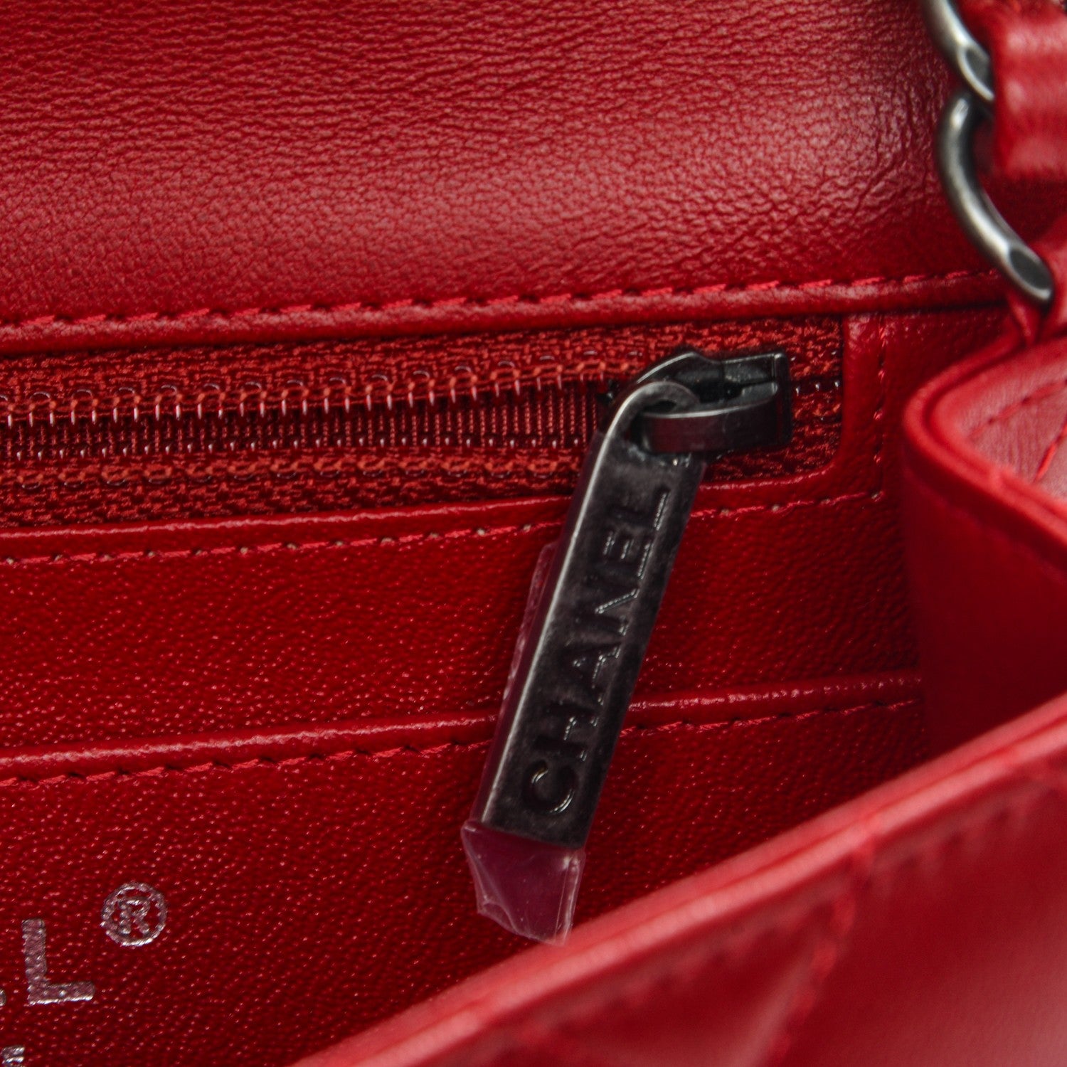 Chanel Lambskin Quilted Mini Square Flap Red 8 of 8