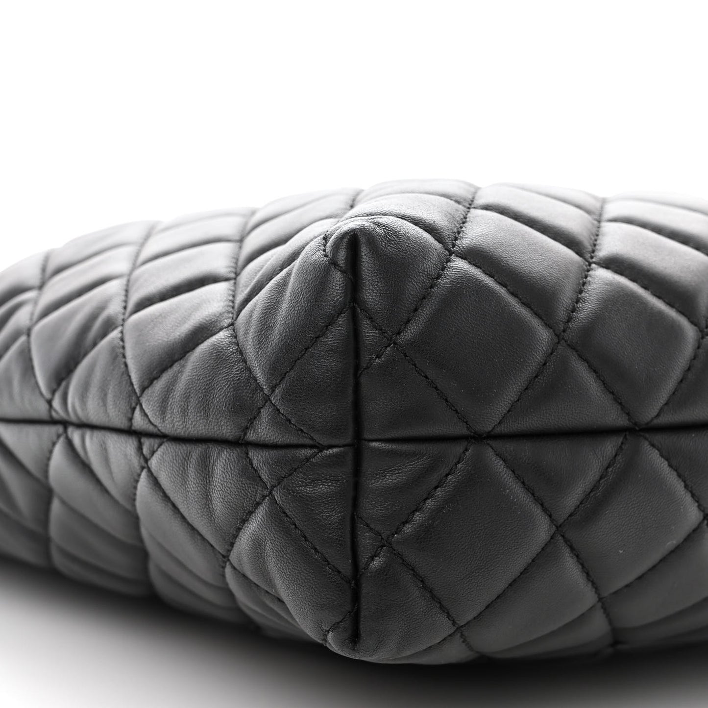 Lambskin Quilted Urban Delight Tote Black