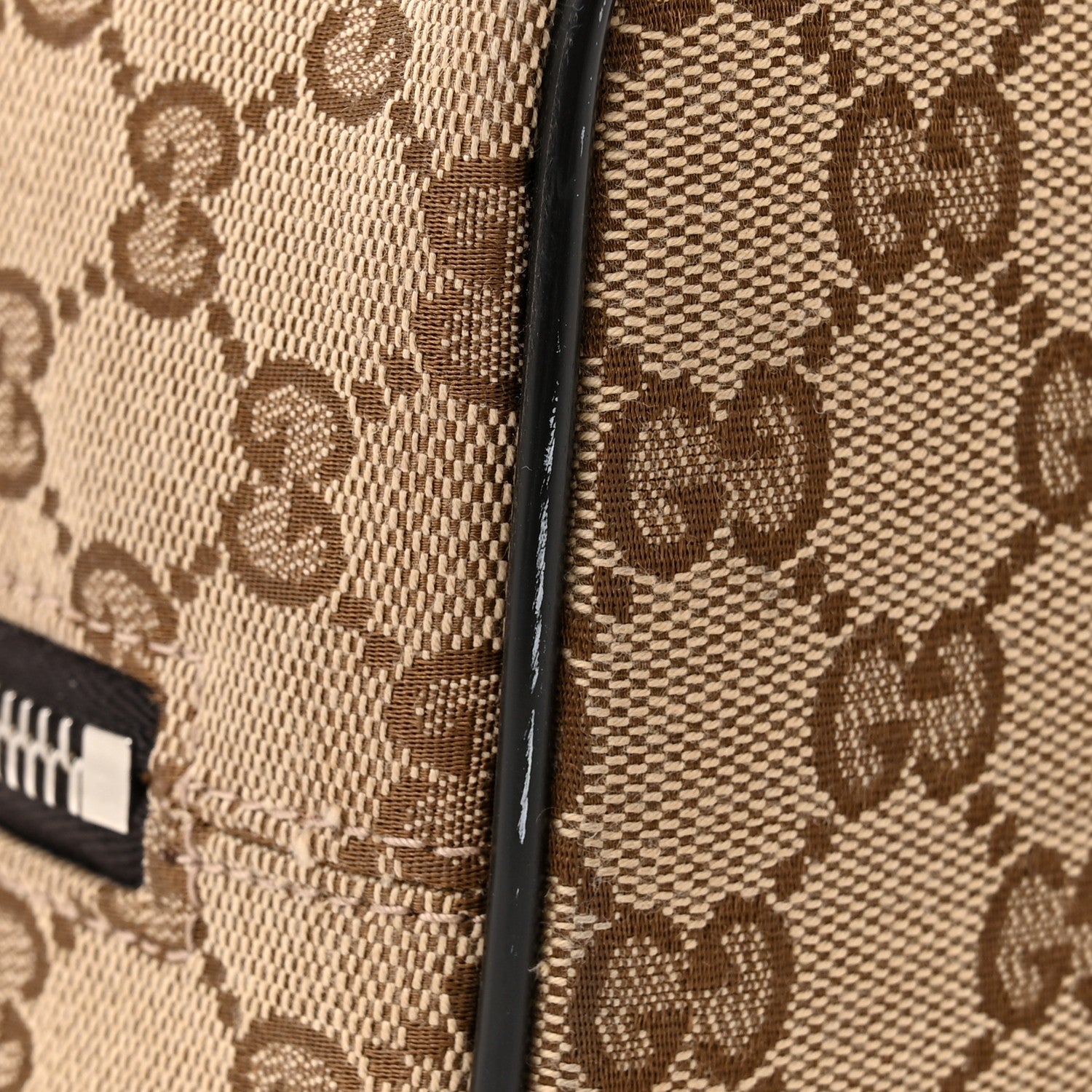 Gucci Monogram Dollar Calfskin O Drawstring Backpack Beige Ebony Testa di Moro Dark Chocolate 12 of 13