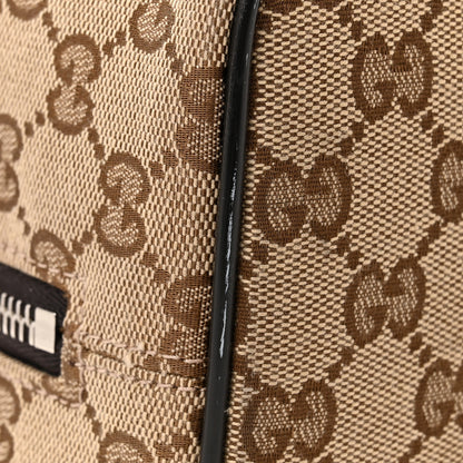 Gucci Monogram Dollar Calfskin O Drawstring Backpack Beige Ebony Testa di Moro Dark Chocolate 12 of 13