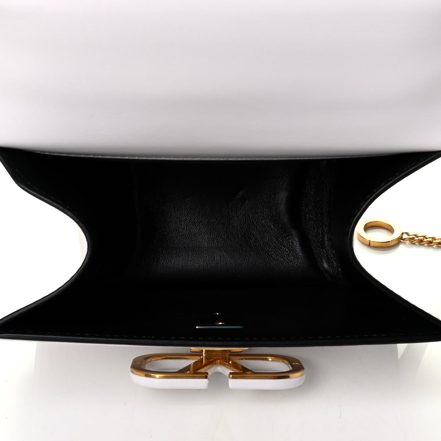 Smooth Calfskin Small VSling Shoulder Bag White
