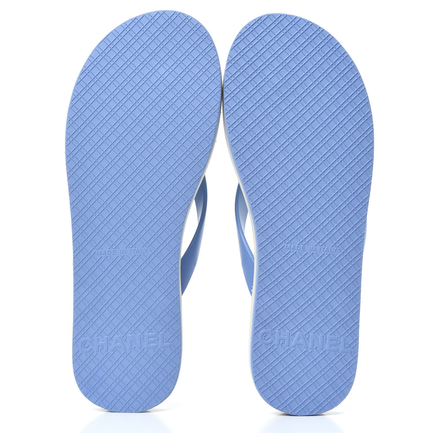 Chanel PVC Camellia Thong Sandals 37 Blue 5 of 8