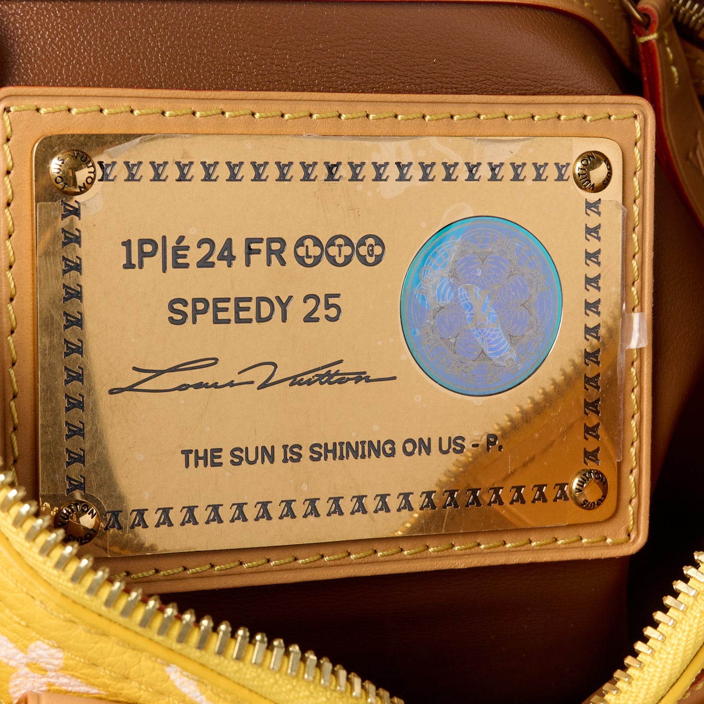 Calfskin Monogram Speedy P9 Bandouliere 25 Jaune Mat