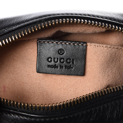 Gucci Calfskin Matelasse Mini GG Marmont Chain Shoulder Bag Black 8 of 10