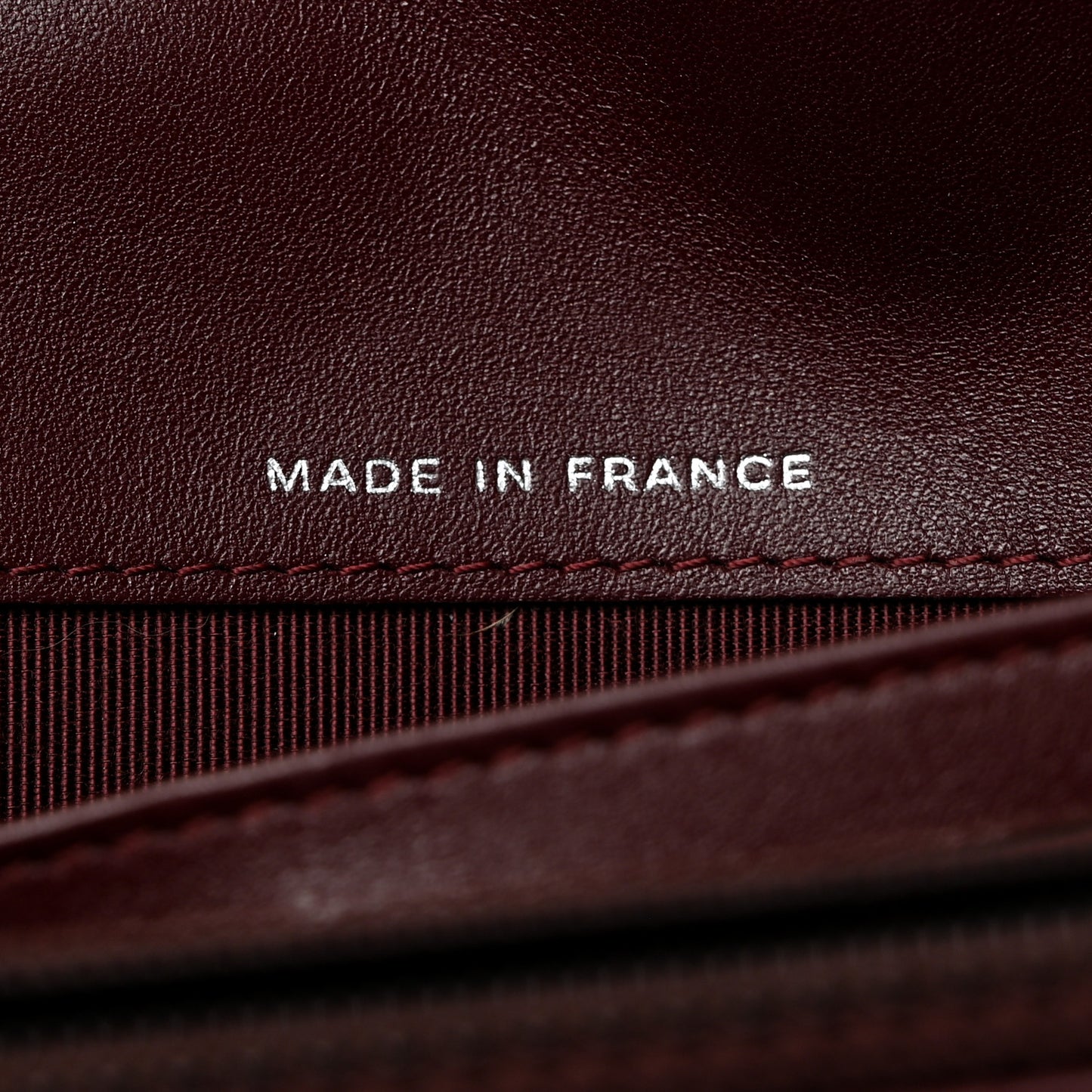 Striated Patent Quilted Large Gusset Flap Wallet Bordeaux