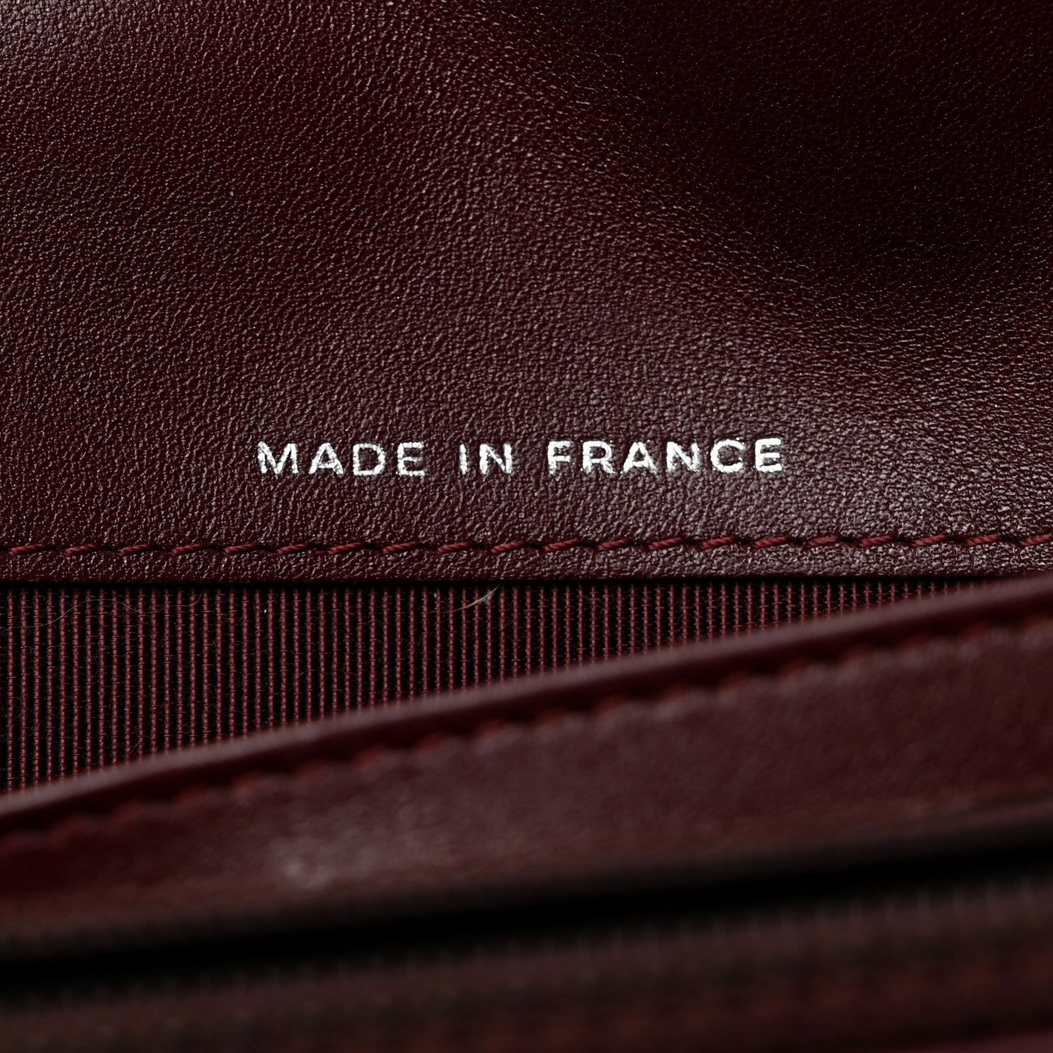 Chanel Striated Patent Quilted Large Gusset Flap Wallet Bordeaux 7 of 8