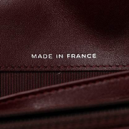 Chanel Striated Patent Quilted Large Gusset Flap Wallet Bordeaux 7 of 8
