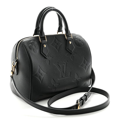 Louis Vuitton Empreinte Monogram Giant Speedy Bandouliere 25 Black 3 of 9