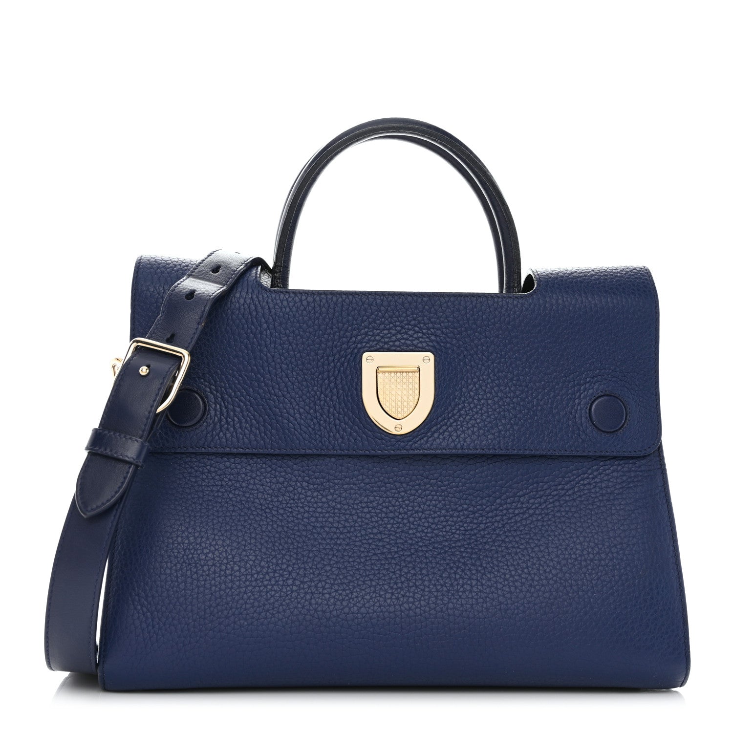 Christian Dior Bullcalf Medium Diorever Flap Navy 1 of 10