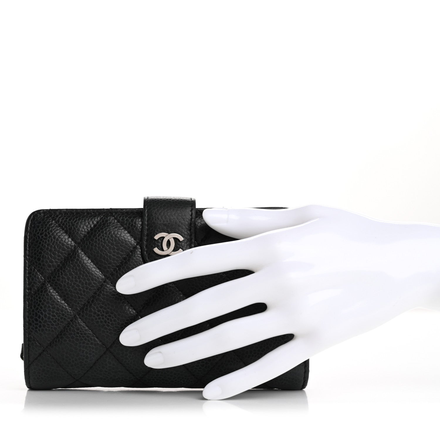 Chanel Caviar Quilted CC French Wallet Black 2 of 16