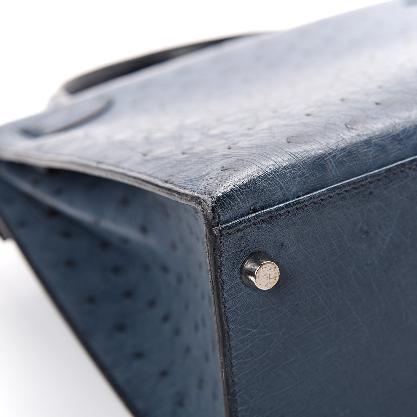 Ostrich Kelly Sellier 28 Bleu Roi