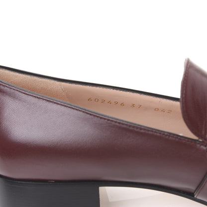 Gucci Malaga Kid Womens GG Marmont Loafers 37 Vintage Bordeaux 8 of 10