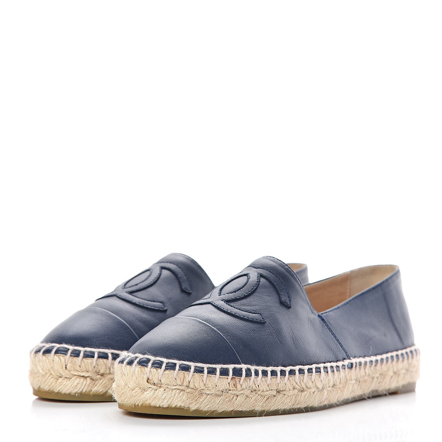Lambskin CC Espadrilles 37 Dark Navy