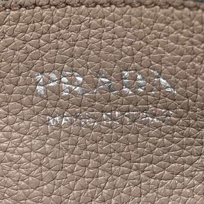Prada Vitello Daino Soft Medium Double Zip Shoulder Bag Argilla 7 of 17
