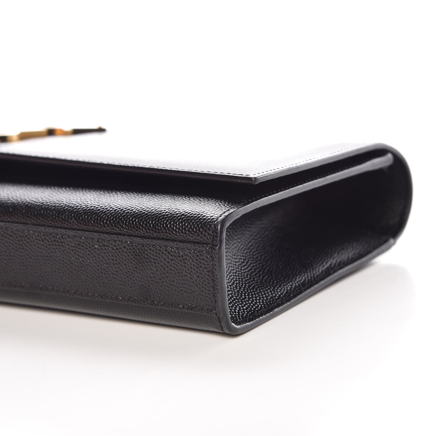 Saint Laurent Grain De Poudre Monogram Cassandre Clutch Black 9 of 13