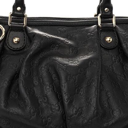 Gucci Guccissima Medium Sukey Top Handle Tote Black 7 of 9