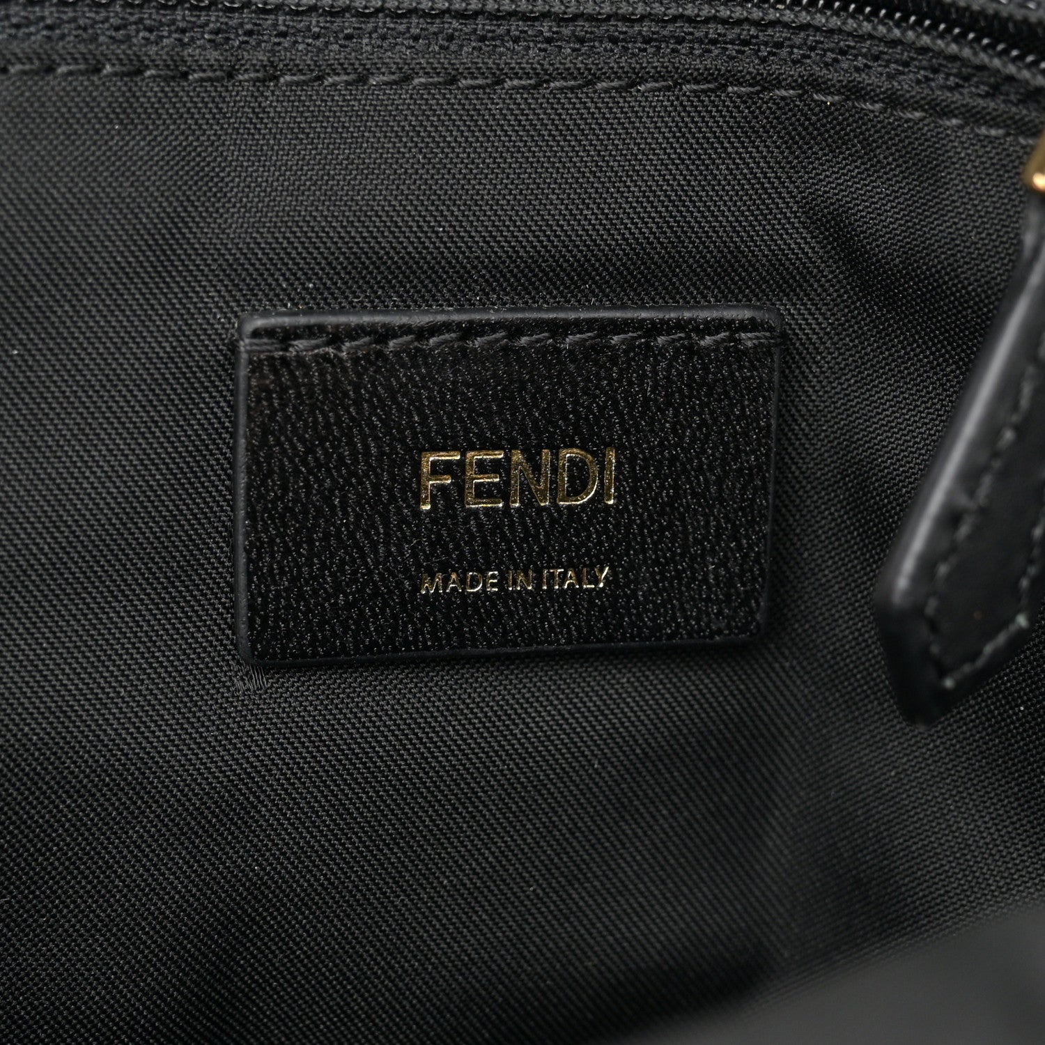 Fendi Nylon Vitello Liberty Metal Monster Eyes Sling Bag Black 6 of 10