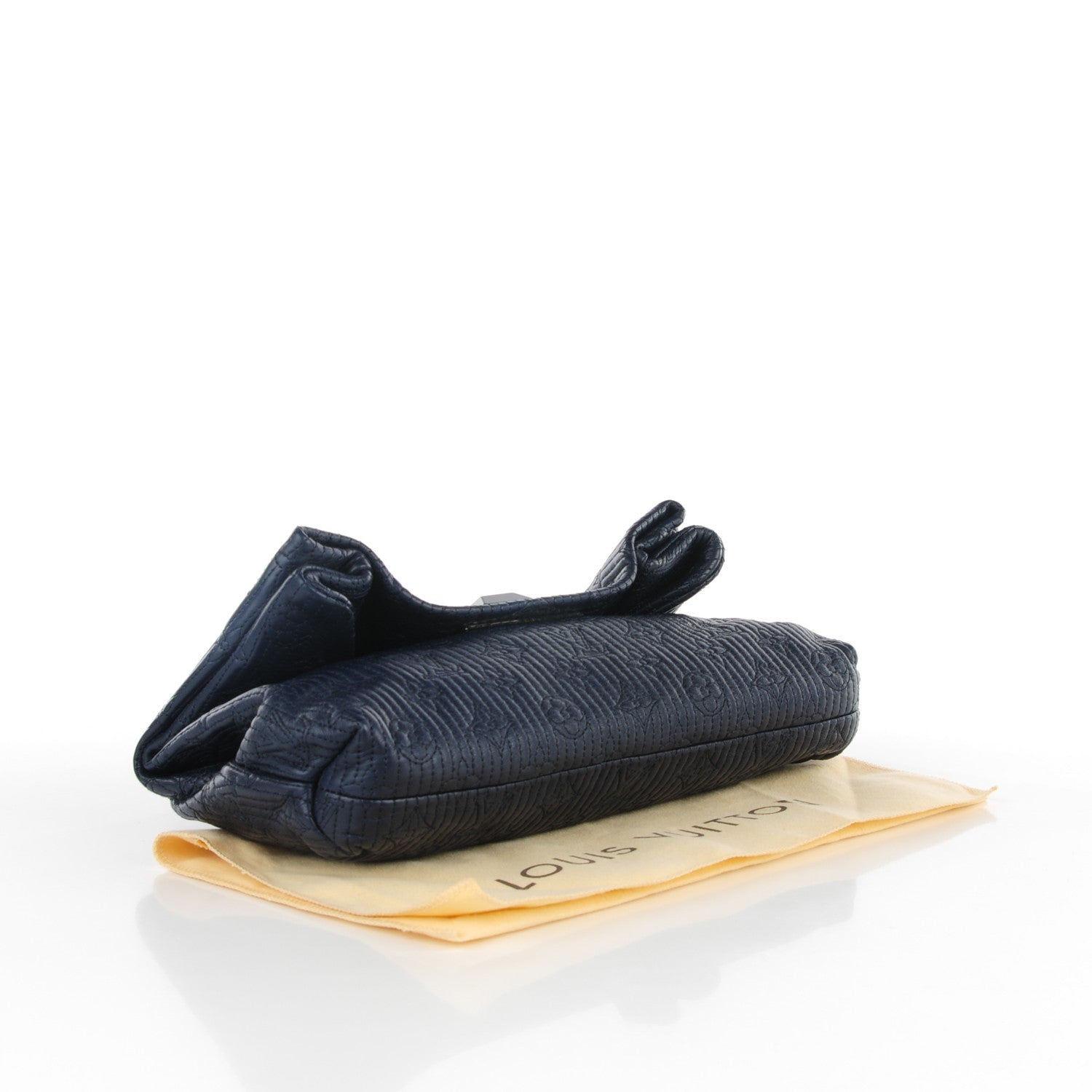 Louis Vuitton Calfskin Quilted Monogram Altair Clutch Navy 4 of 8