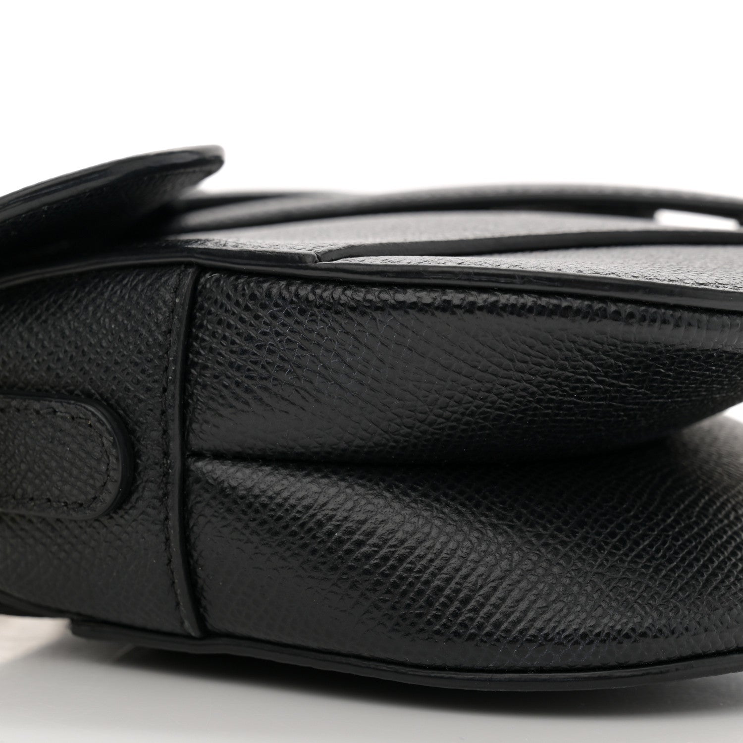 Christian Dior Grained Calfskin Mini Saddle Bag Black 9 of 10