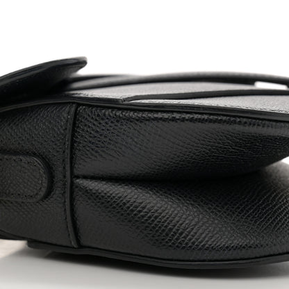 Christian Dior Grained Calfskin Mini Saddle Bag Black 9 of 10