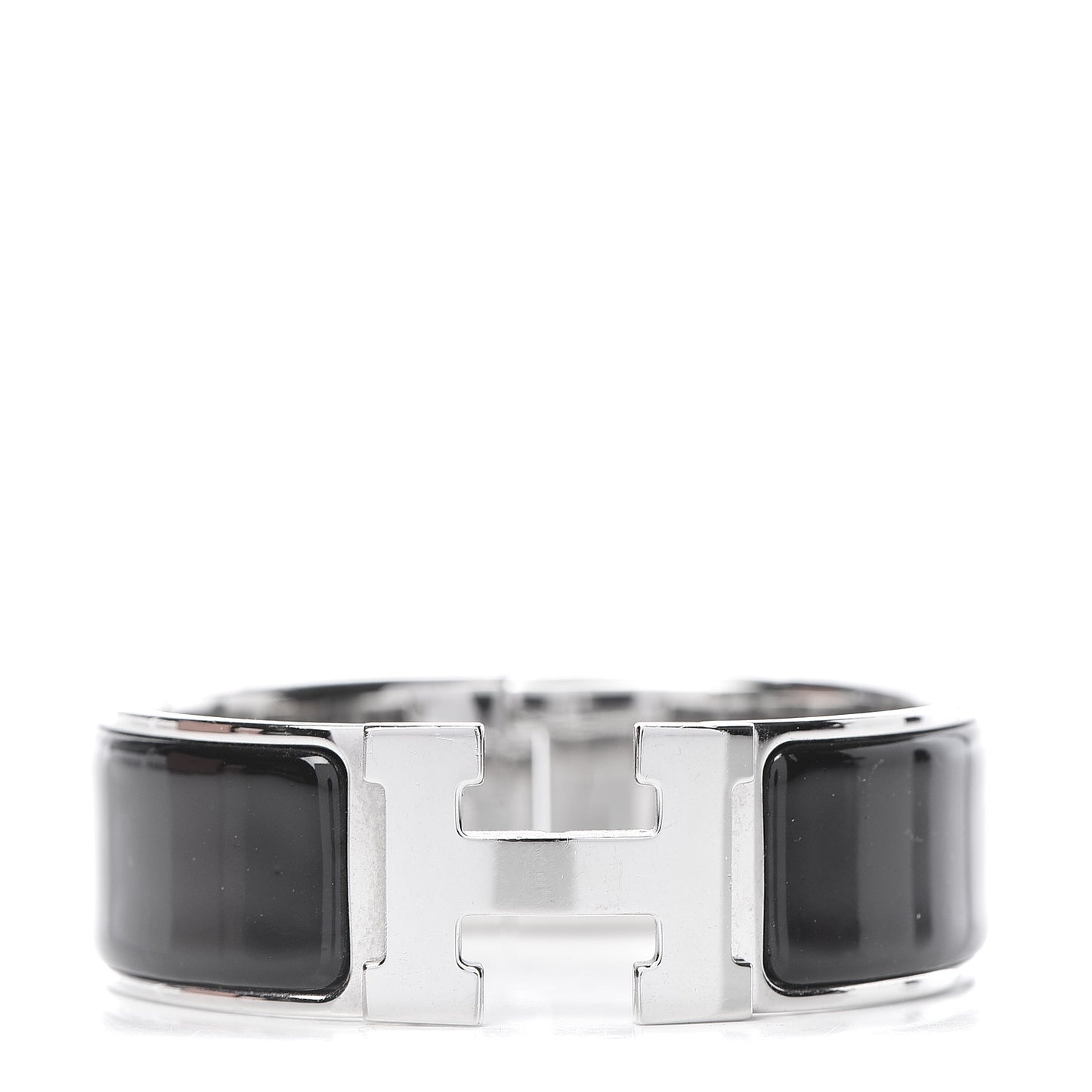 Enamel Wide Clic Clac H Bracelet PM Black