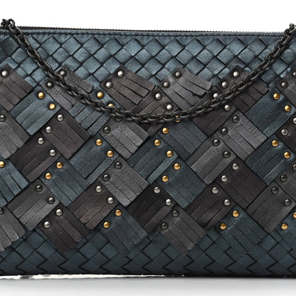 Bottega Veneta Nappa Intrecciato Studded Biletto Chain Crossbody Multicolor 8 of 13