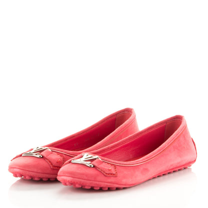 Louis Vuitton Suede Oxford Ballerina Flats 37 Framboise 3 of 7