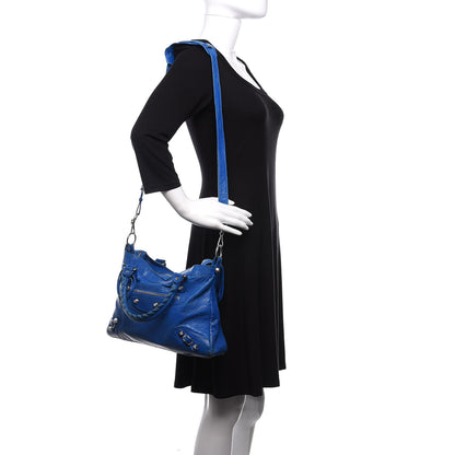 Balenciaga Agneau Giant 12 Silver Hardware Town Bleu Lazuli 3 of 19