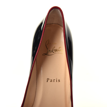Christian Louboutin Patent Calf Hair Leopard Print Pump 37 Black 7 of 8