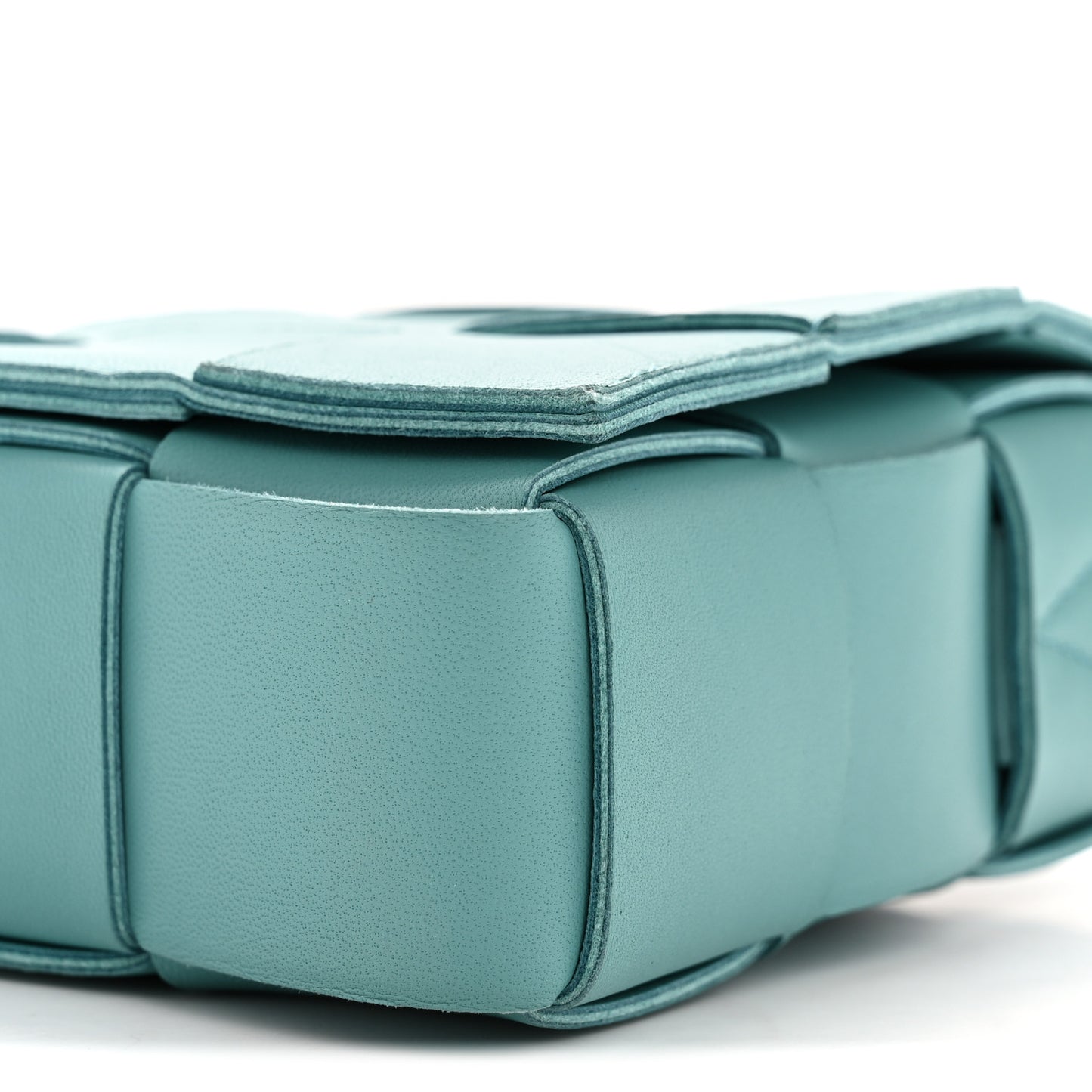 Lambskin Maxi Intreccio Cassette Crossbody Bag Linloleum