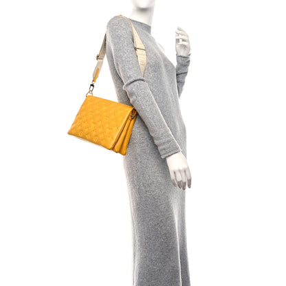 Louis Vuitton Lambskin Embossed Monogram Coussin PM Sunflower 2 of 11