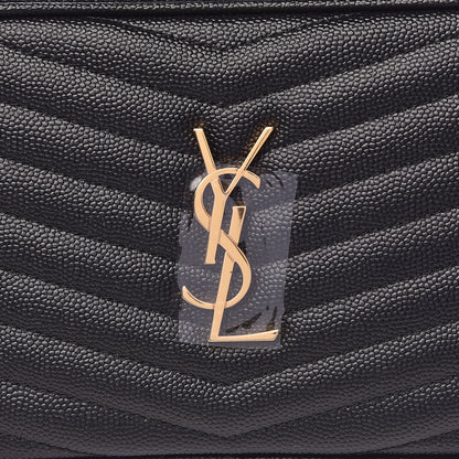 Saint Laurent Grain De Poudre Matelasse Monogram Mini Lou Camera Bag Black 10 of 10