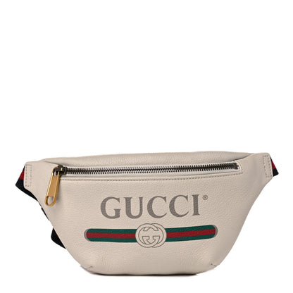 Gucci Grained Calfskin Small Logo Belt Bag White 1 of 10