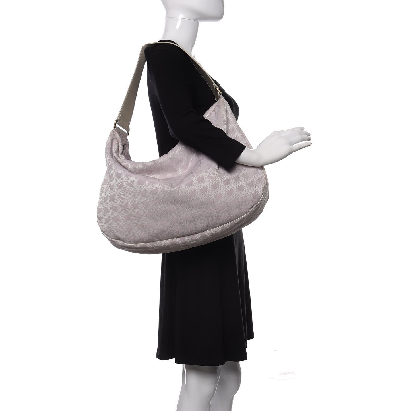 Nylon Large Travel Hobo Light Pink
