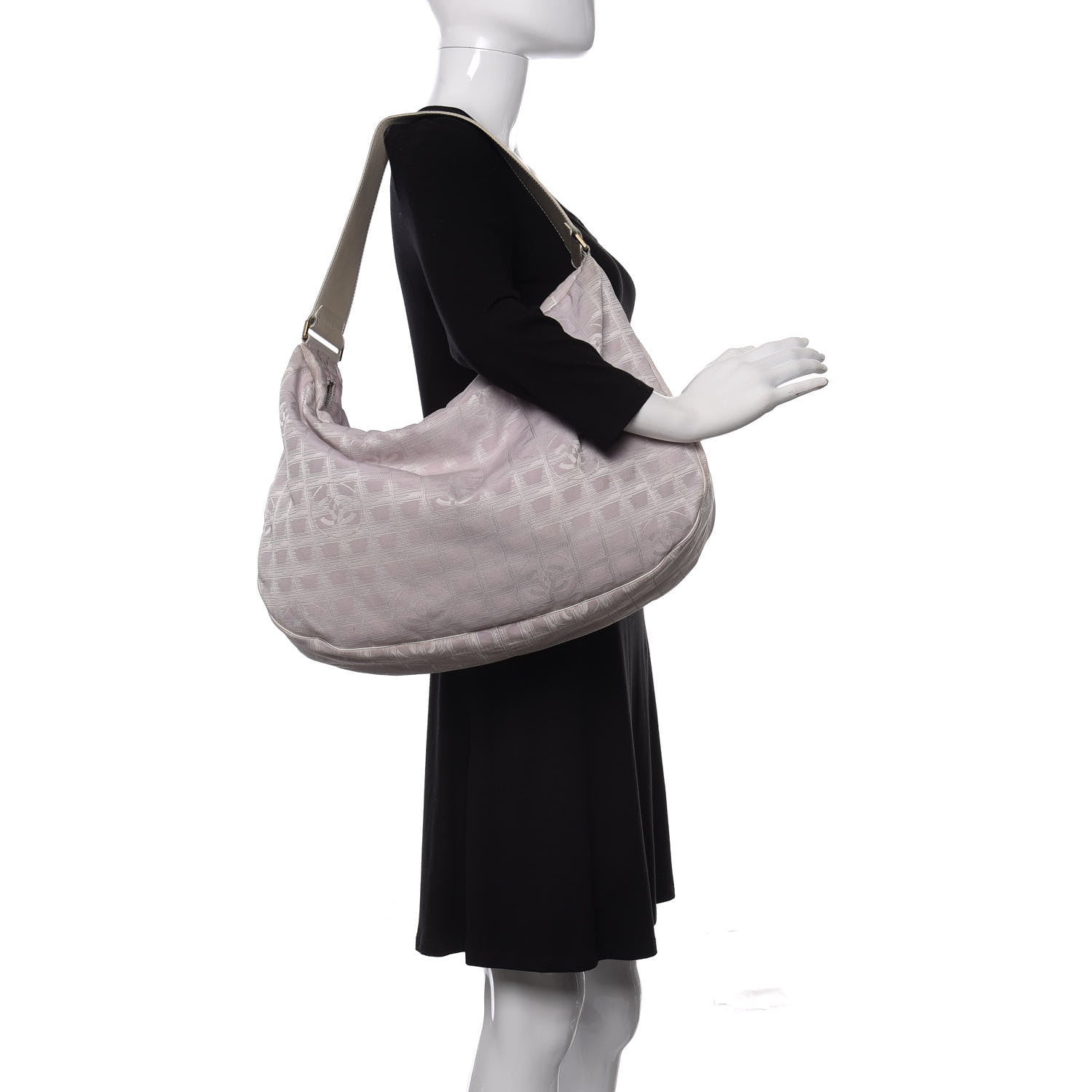 Chanel Nylon Large Travel Hobo Light Pink 2 of 16