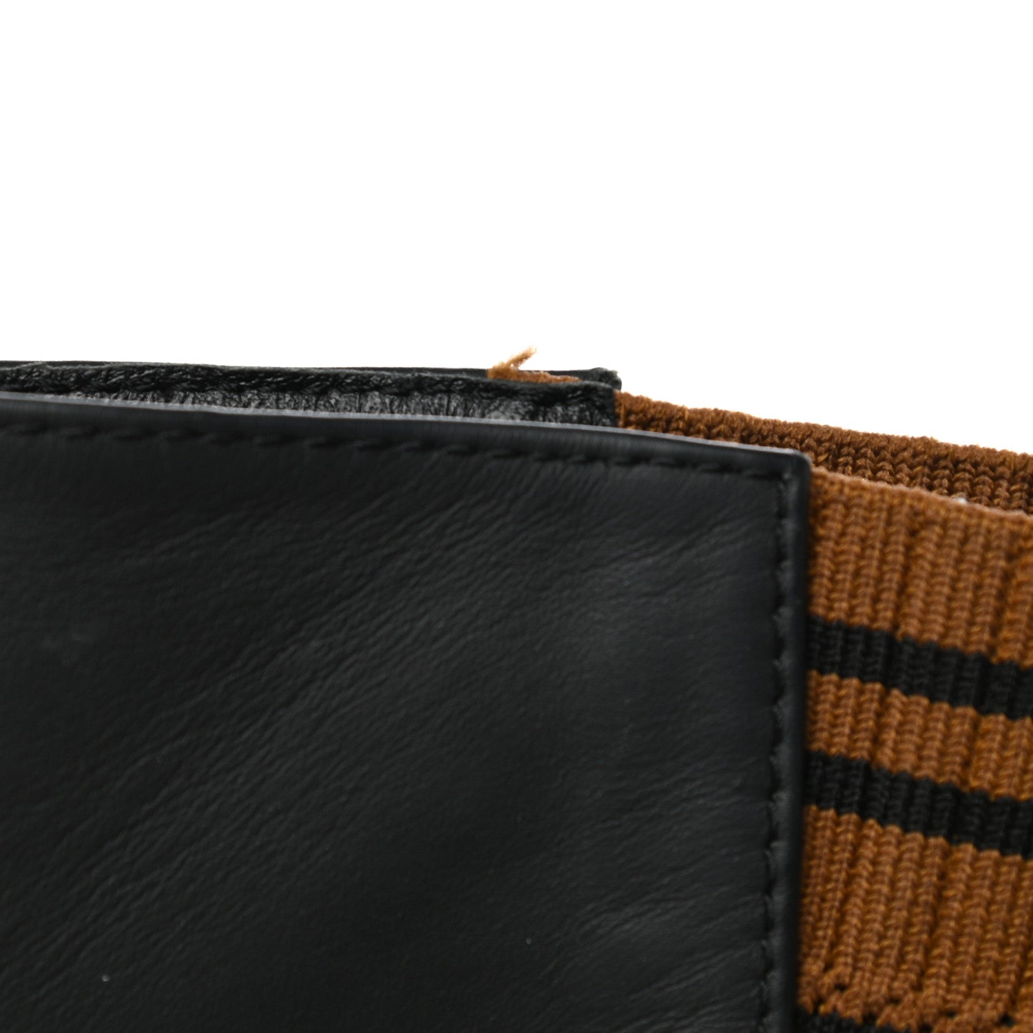 Fendi Nappa Microfiber Fabric FF Rockoko Thigh High Boots 38 Black Tobacco 10 of 10