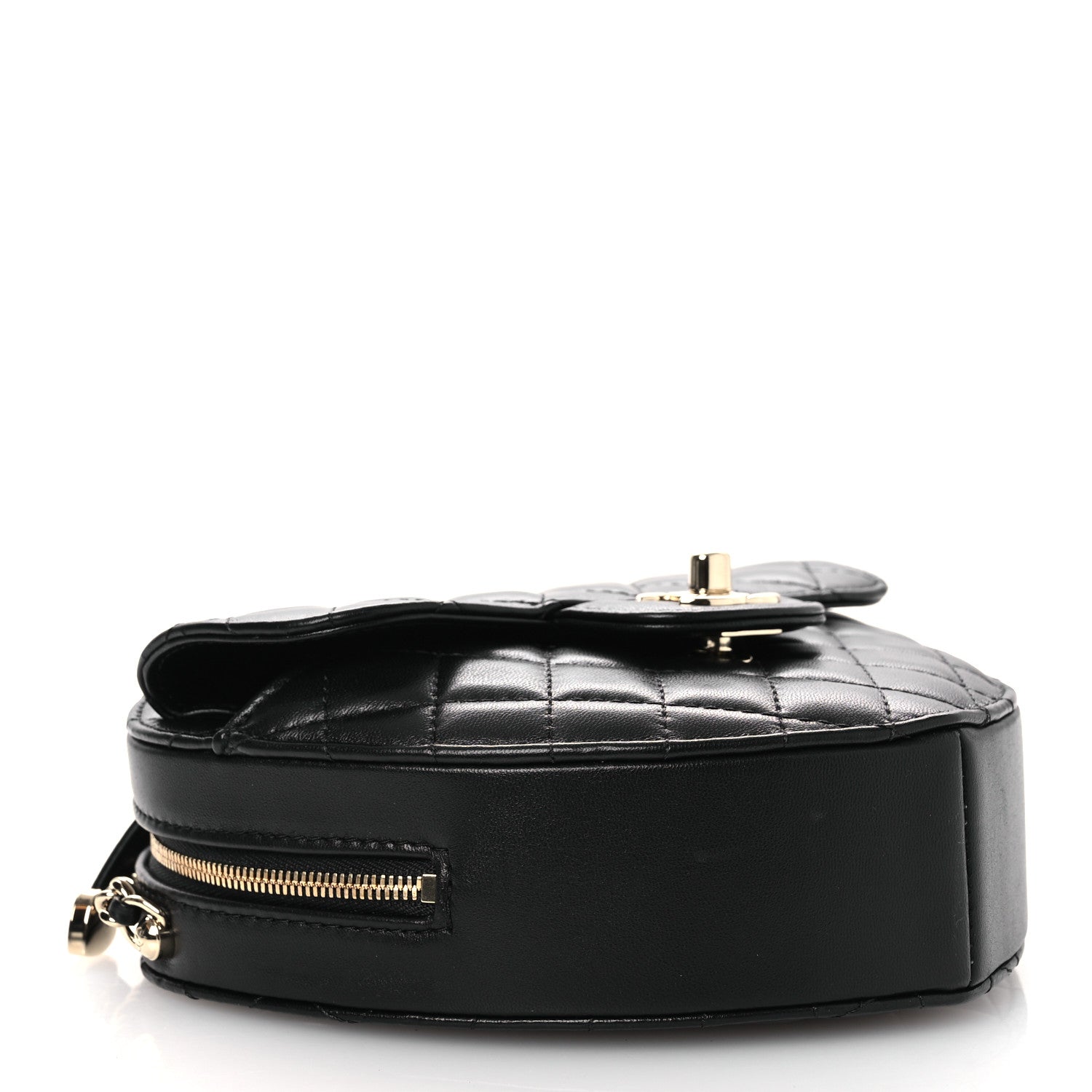 Chanel Lambskin Quilted CC In Love Heart Bag Black 4 of 10