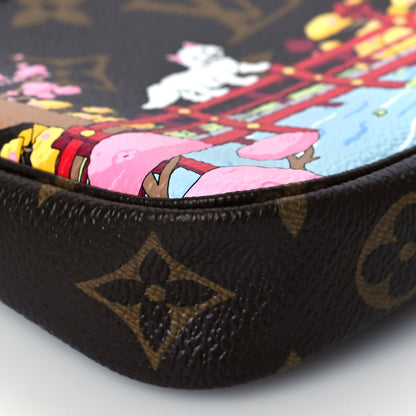 Louis Vuitton Monogram 2021 Christmas Animation Japanese Garden Mini Pochette Accessories Wisteria Pink 9 of 11