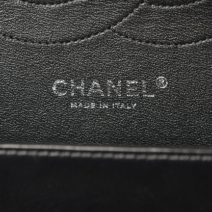 Chanel Lambskin Chevron Quilted Jumbo Double Flap So Black 7 of 9