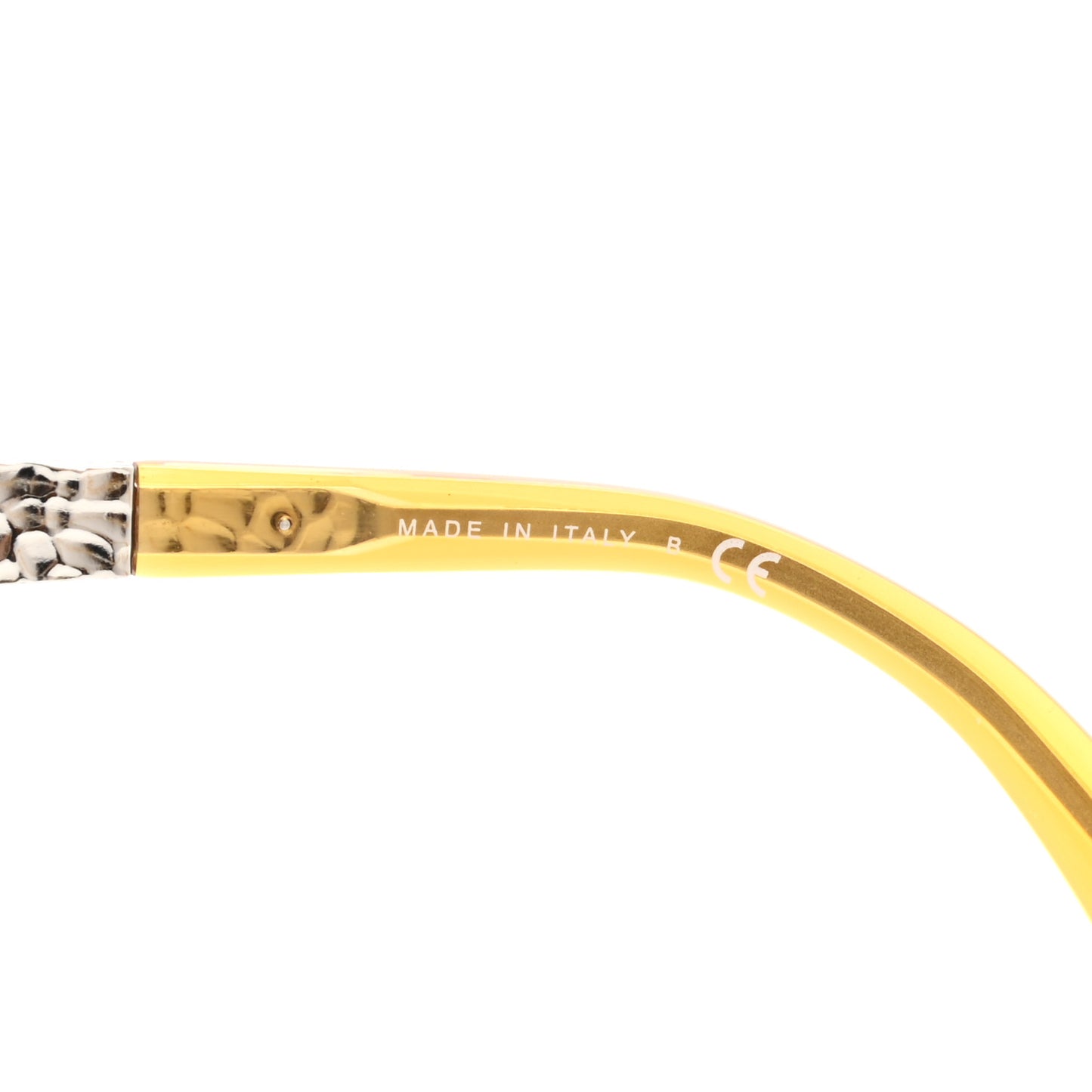 Acetate Metal Rectangle Sunglasses 5442 Yellow
