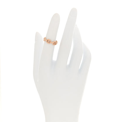 Hermes 18K Rose Gold PM Chaine d'Ancre Enchainee Ring 48 4.5 2 of 5
