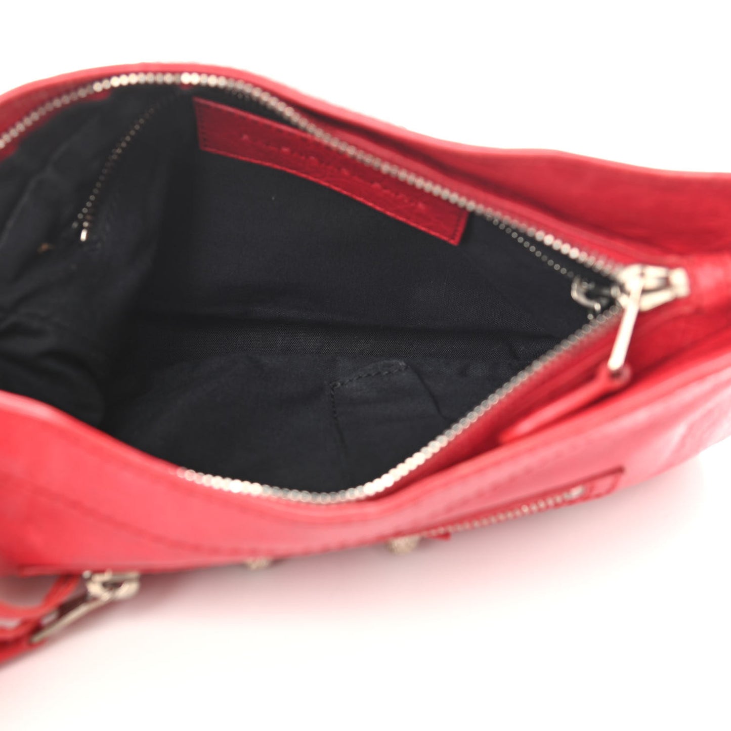 Agneau Giant 12 Silver Hardware Hip Rouge Cardinal
