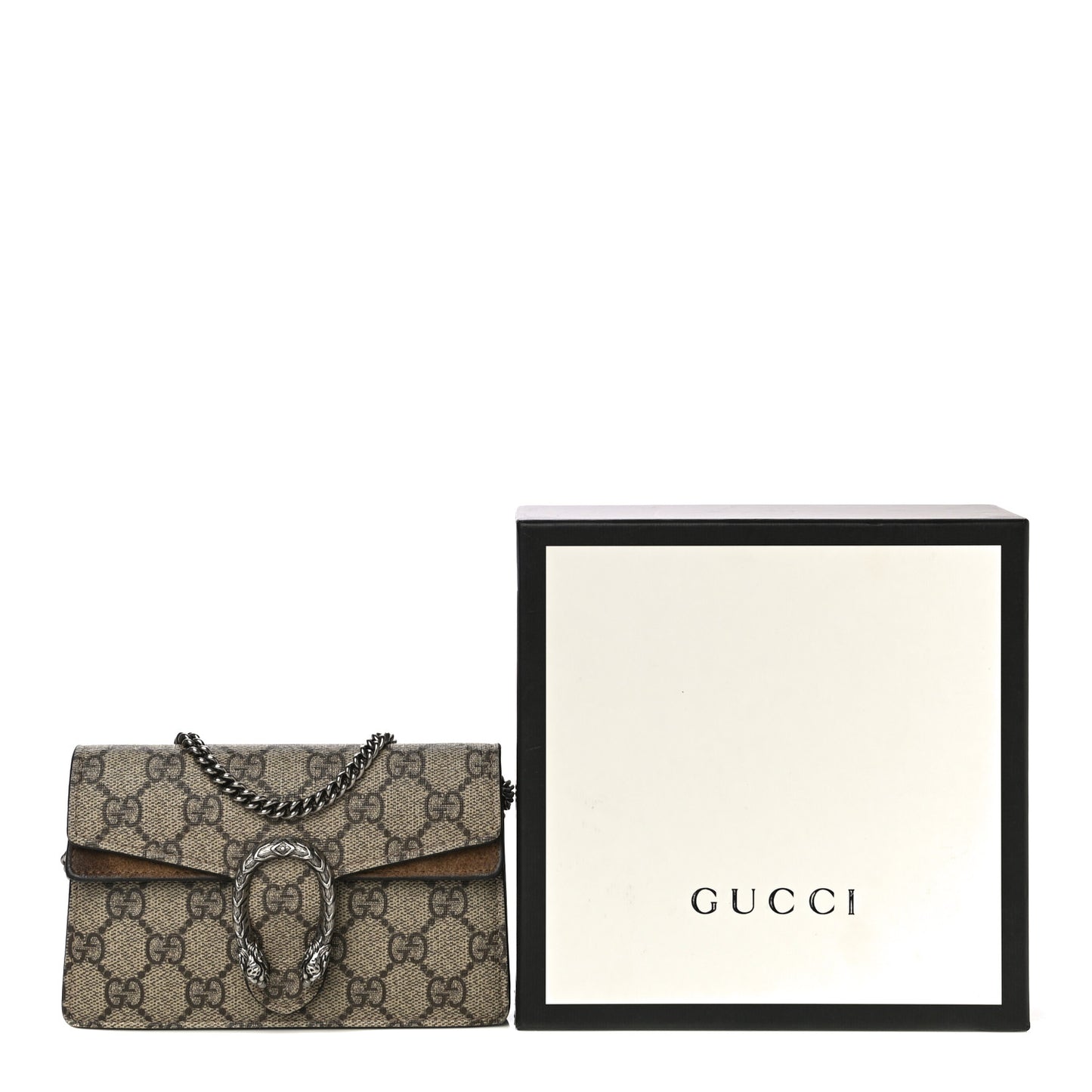 GG Supreme Monogram Super Mini Dionysus Shoulder Bag Taupe