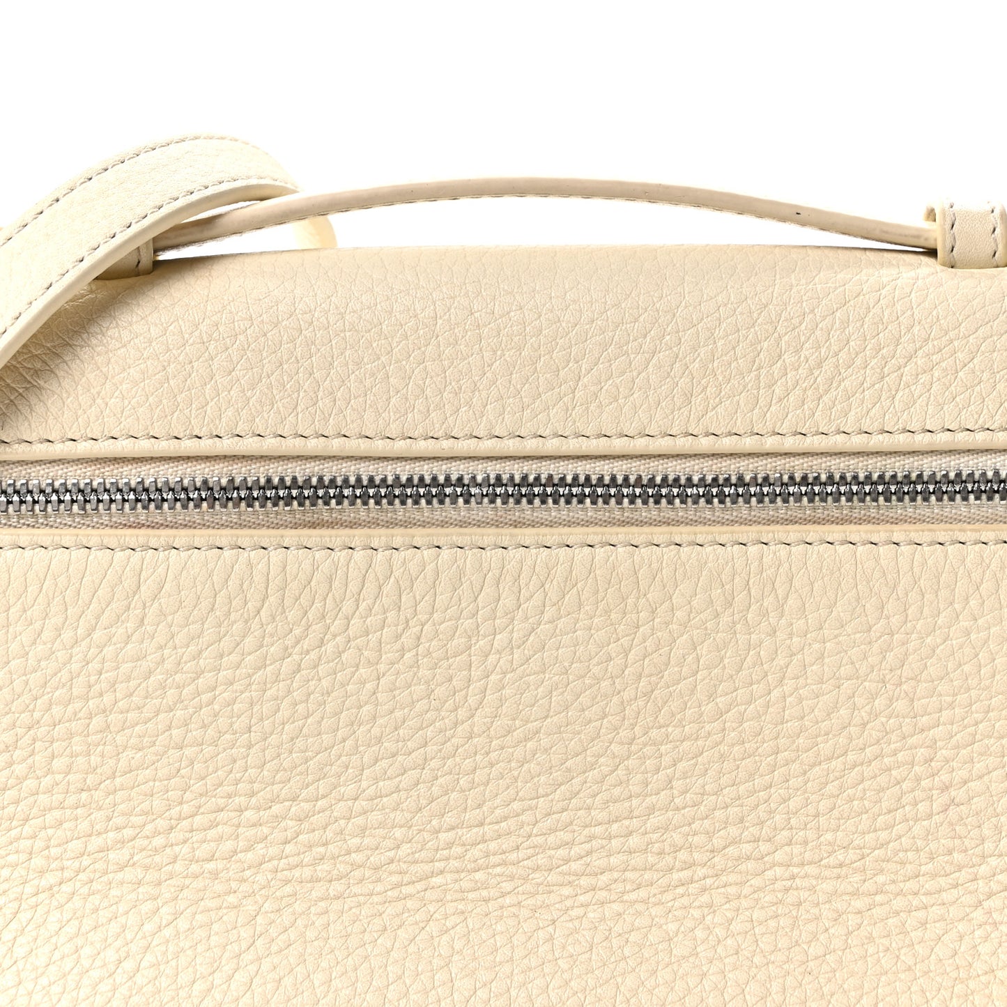 Grained Calfskin L19 Extra Pocket Pouch Whisper White